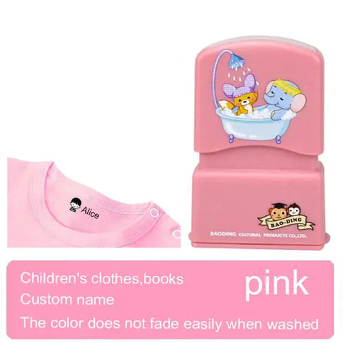 Custom Baby Name Stamp for Kids' Clothing Seal
