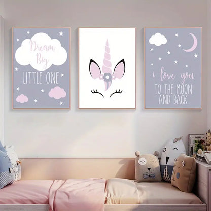 Magic Touch Unframed Canvas Poster for Baby Girl's Nursery