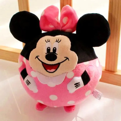 Plush Cartoon Ball with Rattle