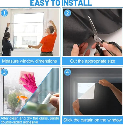 Portable Travel 100 Blackout Suction Cups Self-adhesive DIY Curtains