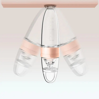 Silicone Squeeze Bottle for Baby Training Spoon