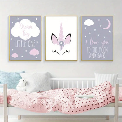 Magic Touch Unframed Canvas Poster for Baby Girl's Nursery