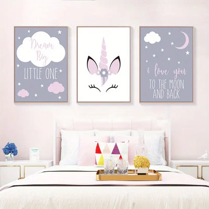Magic Touch Unframed Canvas Poster for Baby Girl's Nursery