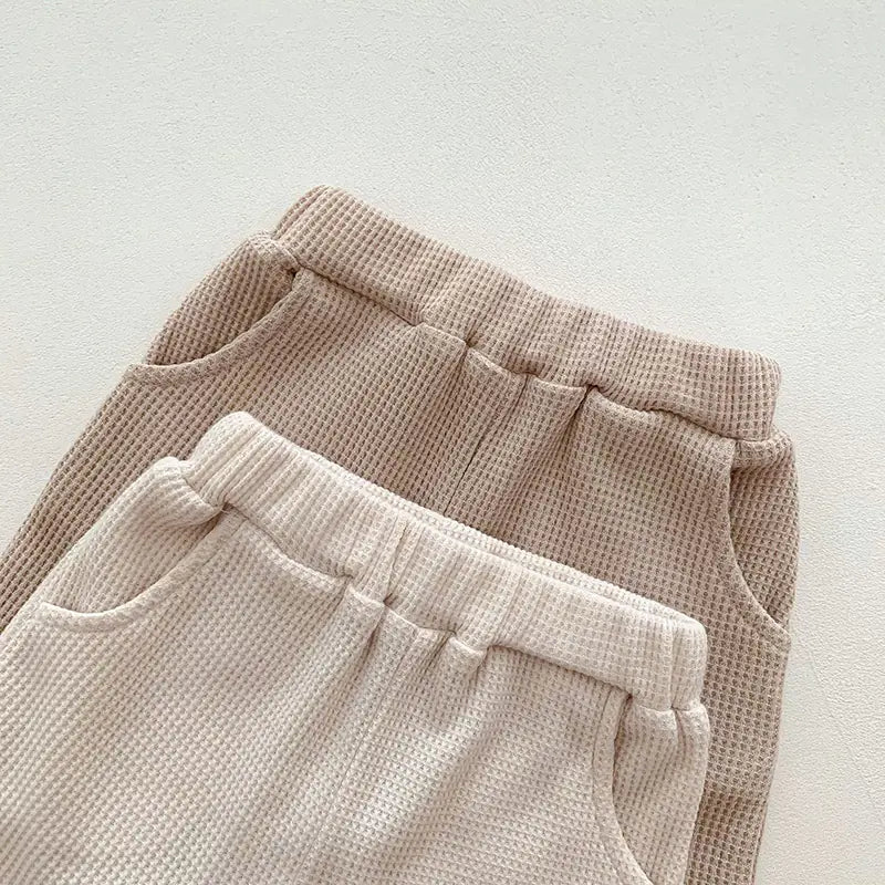 Waffle Bear Tee and Shorts Clothing Set