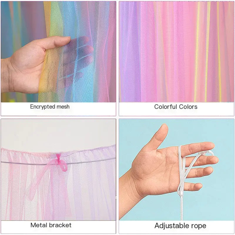 Dreamy Rainbow Dome Mosquito Net for Baby Crib