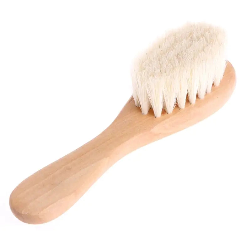 Wooden Handle Baby Hairbrush for Newborns and Infants