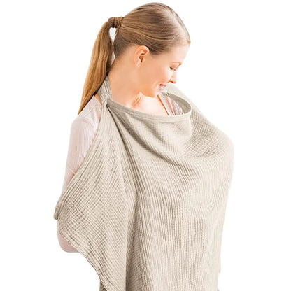 Cross-Border Cotton Nursing Cover Shawl (Double Layer)