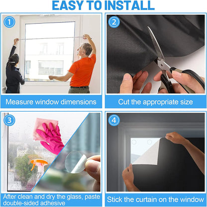 Portable Travel 100 Blackout Suction Cups Self-adhesive DIY Curtains