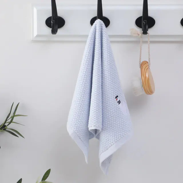 Soft Coral Velvet Cartoon Baby Bath Towel