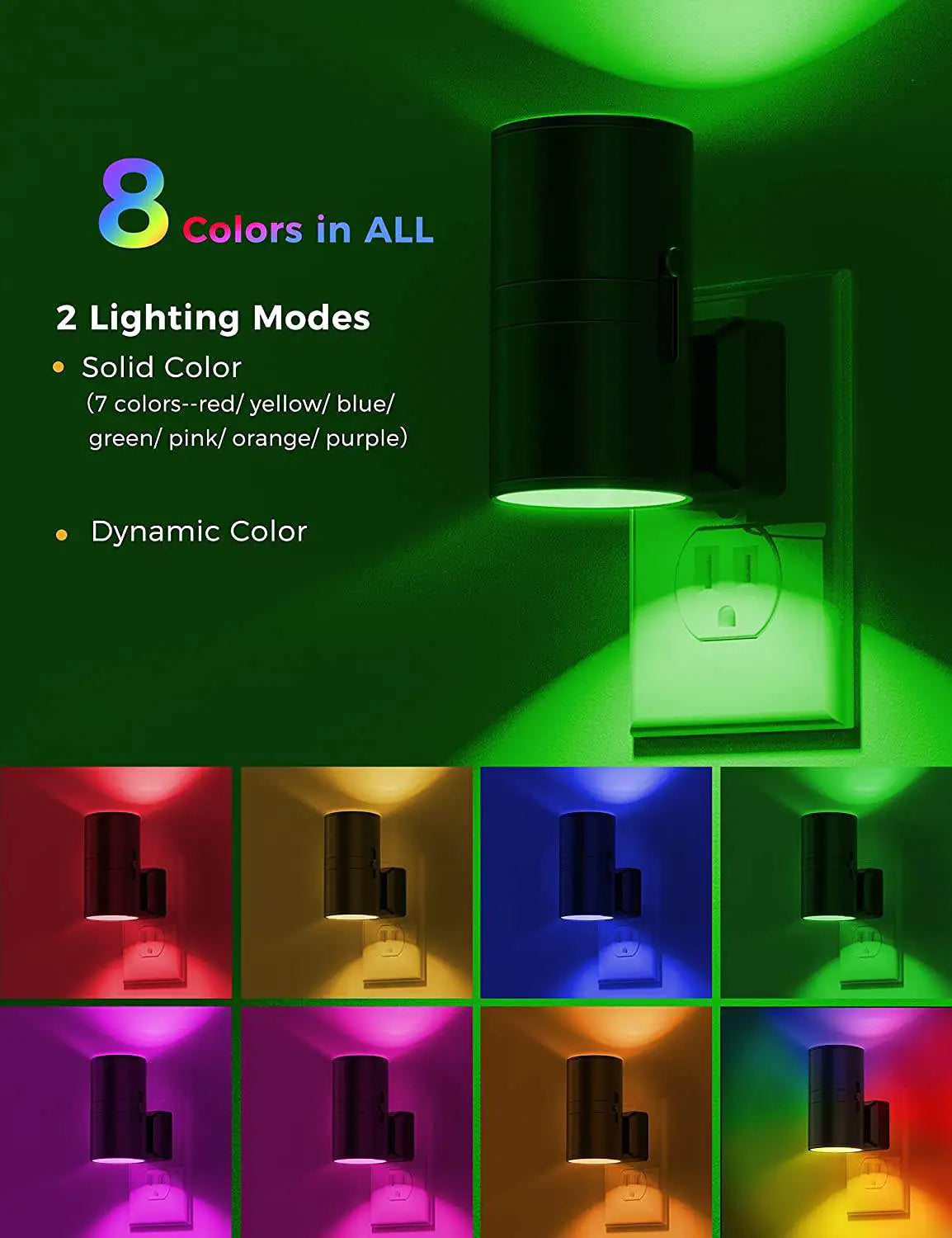 Color Changing LED Cylinder Night Light for Nursery