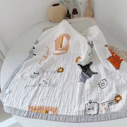 Cotton 6-Layer Baby Gauze Bath Towel Blanket