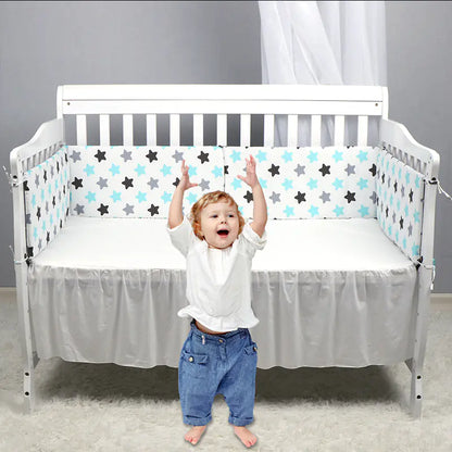 Thick One-Piece Crib Bumper Cushion for Baby Bed