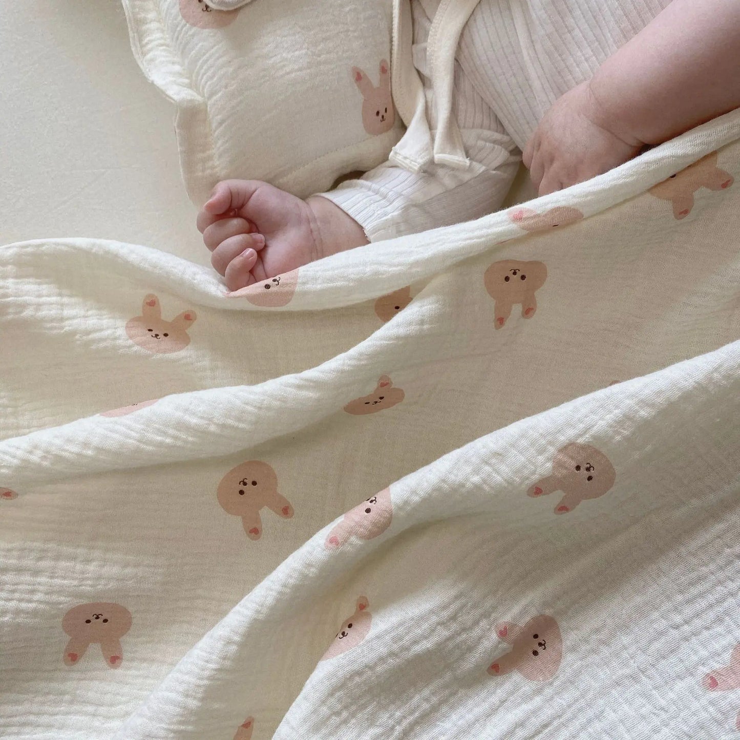 Cartoon Printed Baby Cotton Yarn Cloth Summer Blanket