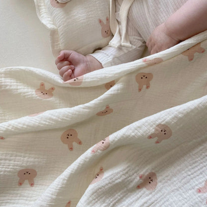 Cartoon Printed Baby Cotton Yarn Cloth Summer Blanket