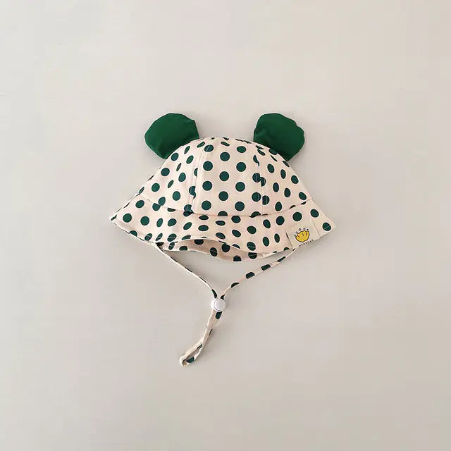 Cute Cartoon Dot Print Baby Bucket Hat for Summer