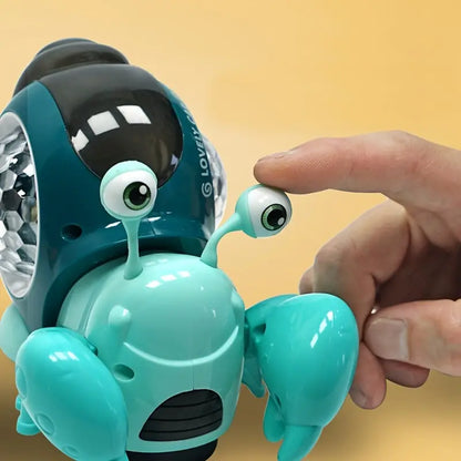 Interactive Crawling Crab Baby Toy with Music & Lights