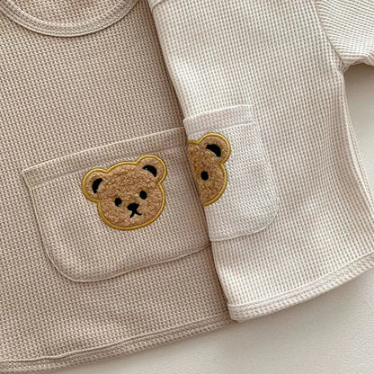 Waffle Bear Tee and Shorts Clothing Set