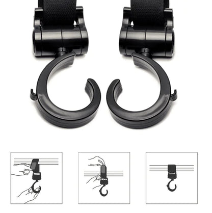 Stroller Hooks for Baby Carriage (Large Hook Set)