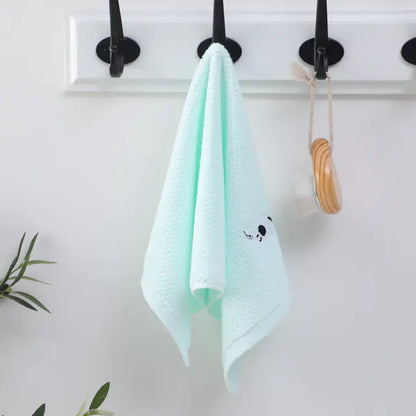 Soft Coral Velvet Cartoon Baby Bath Towel
