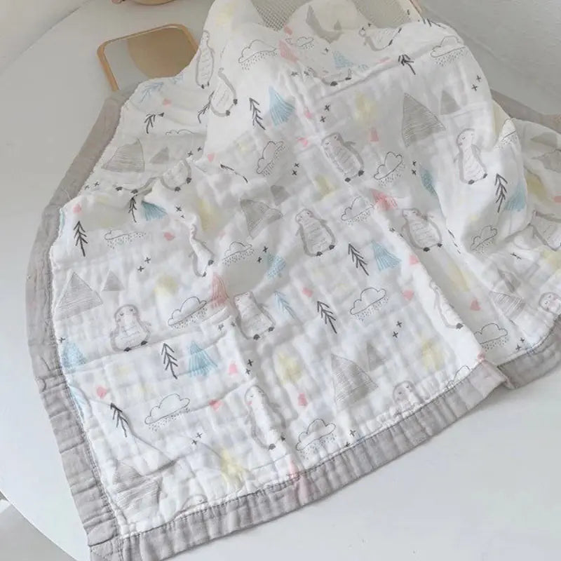 Cotton 6-Layer Baby Gauze Bath Towel Blanket