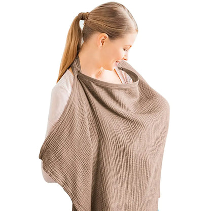 Cross-Border Cotton Nursing Cover Shawl (Double Layer)