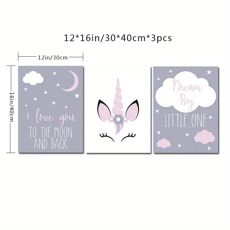 Magic Touch Unframed Canvas Poster for Baby Girl's Nursery