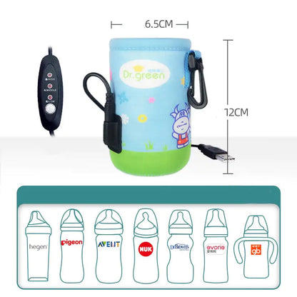 Portable USB Baby Bottle Warmer Heating Jacket