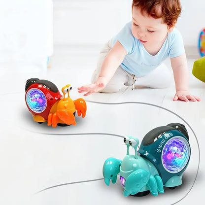 Interactive Crawling Crab Baby Toy with Music & Lights