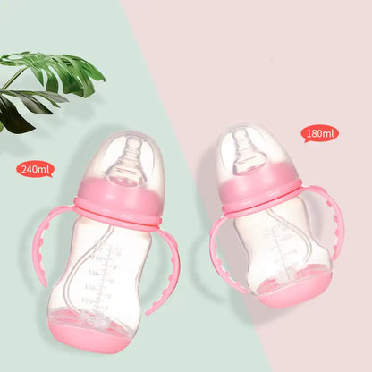 Wide Caliber PP Anti-Colic Baby Bottle with Handle