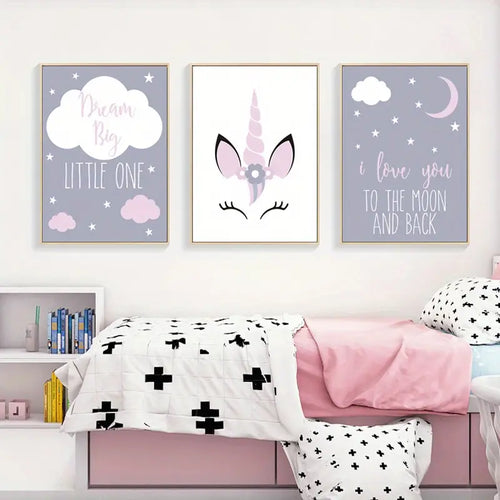 Magic Touch Unframed Canvas Poster for Baby Girl's Nursery