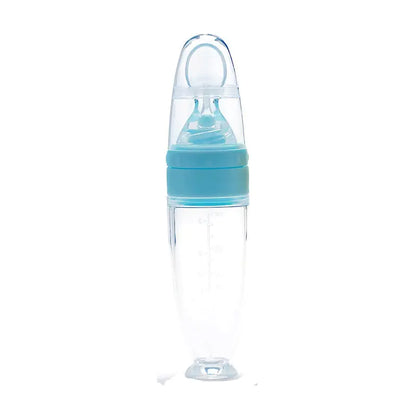 Silicone Squeeze Bottle for Baby Training Spoon