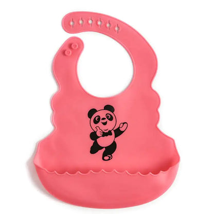 Food Grade Silicone Baby Bib with Saliva Pocket