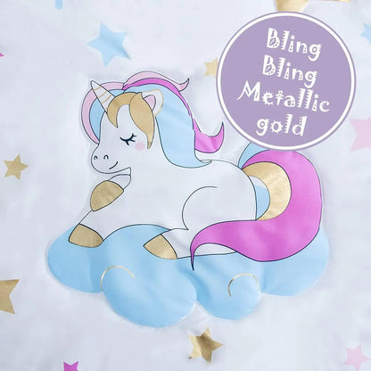 Kids' Cartoon Unicorn Mini Quilt Set with OEKO-100 Fabric