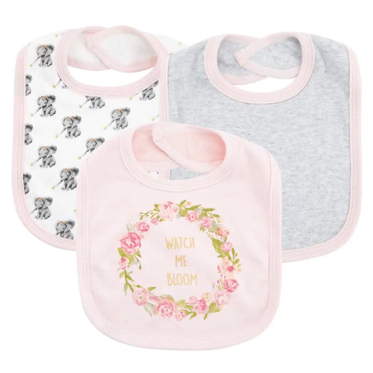Baby Bib Set with 3 Drool Towels