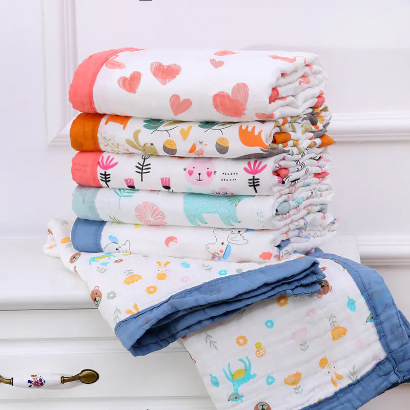Cotton 6-Layer Baby Gauze Bath Towel Blanket
