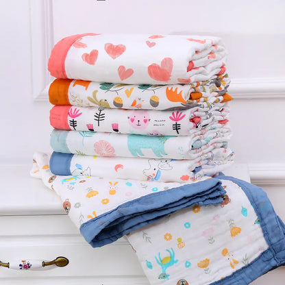 Cotton 6-Layer Baby Gauze Bath Towel Blanket