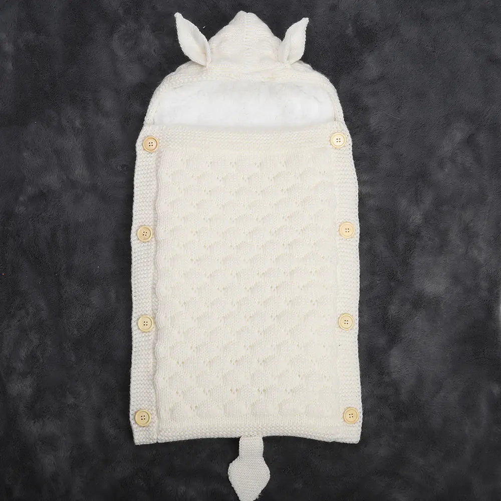 Spring Autumn Baby Knitted Rabbit Ear Sleep Sack