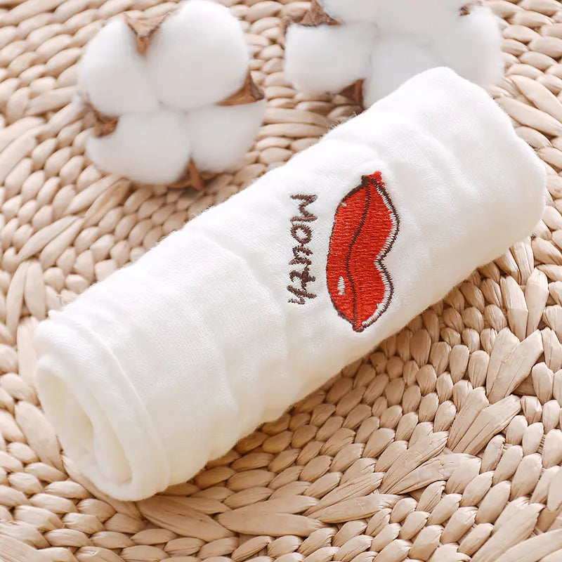 Newborn Face Wash and Bath Print Square Scarf