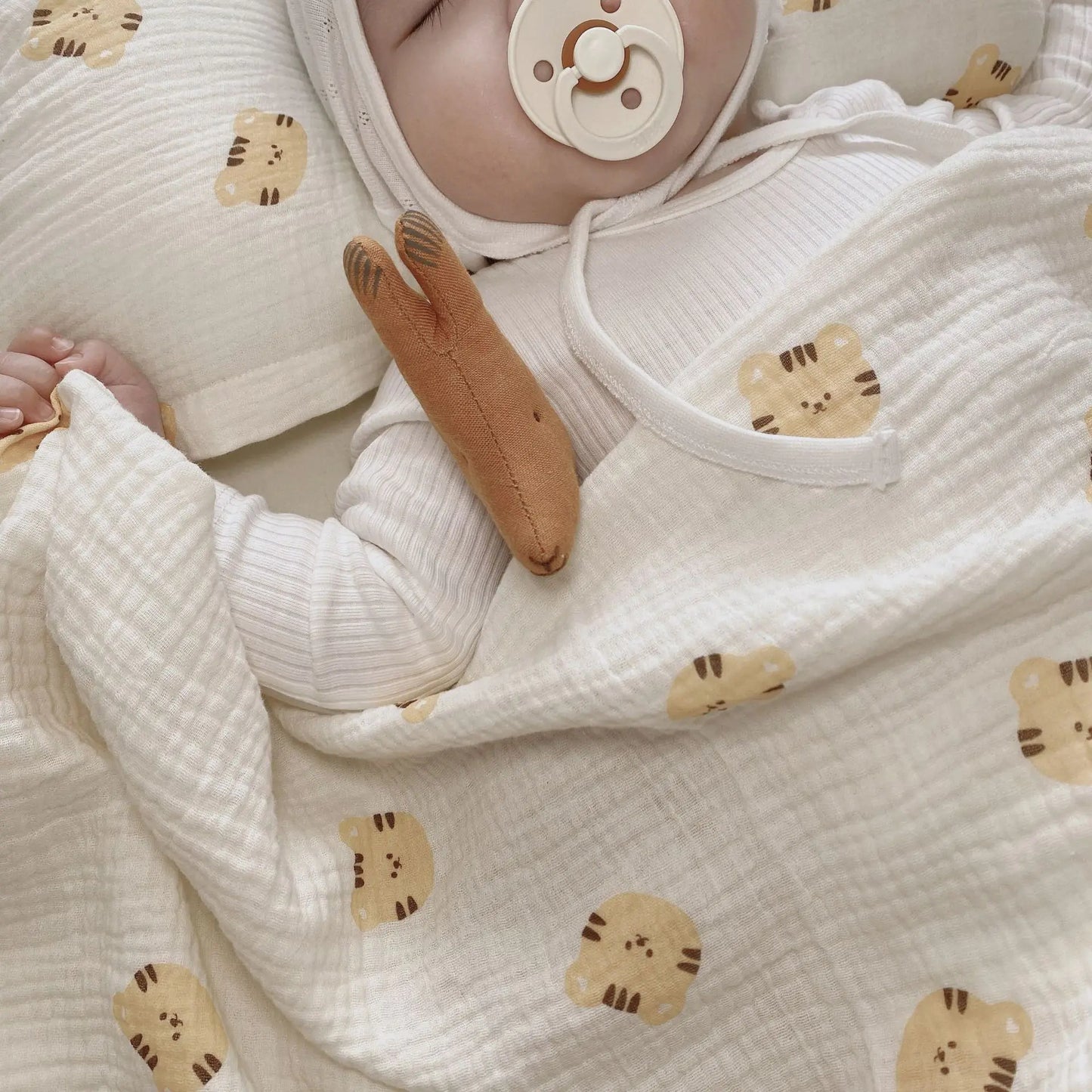 Cartoon Printed Baby Cotton Yarn Cloth Summer Blanket