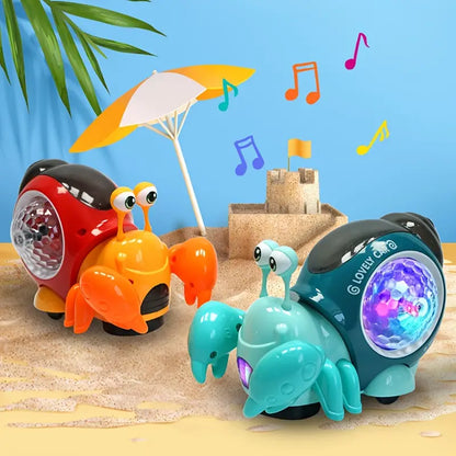Interactive Crawling Crab Baby Toy with Music & Lights