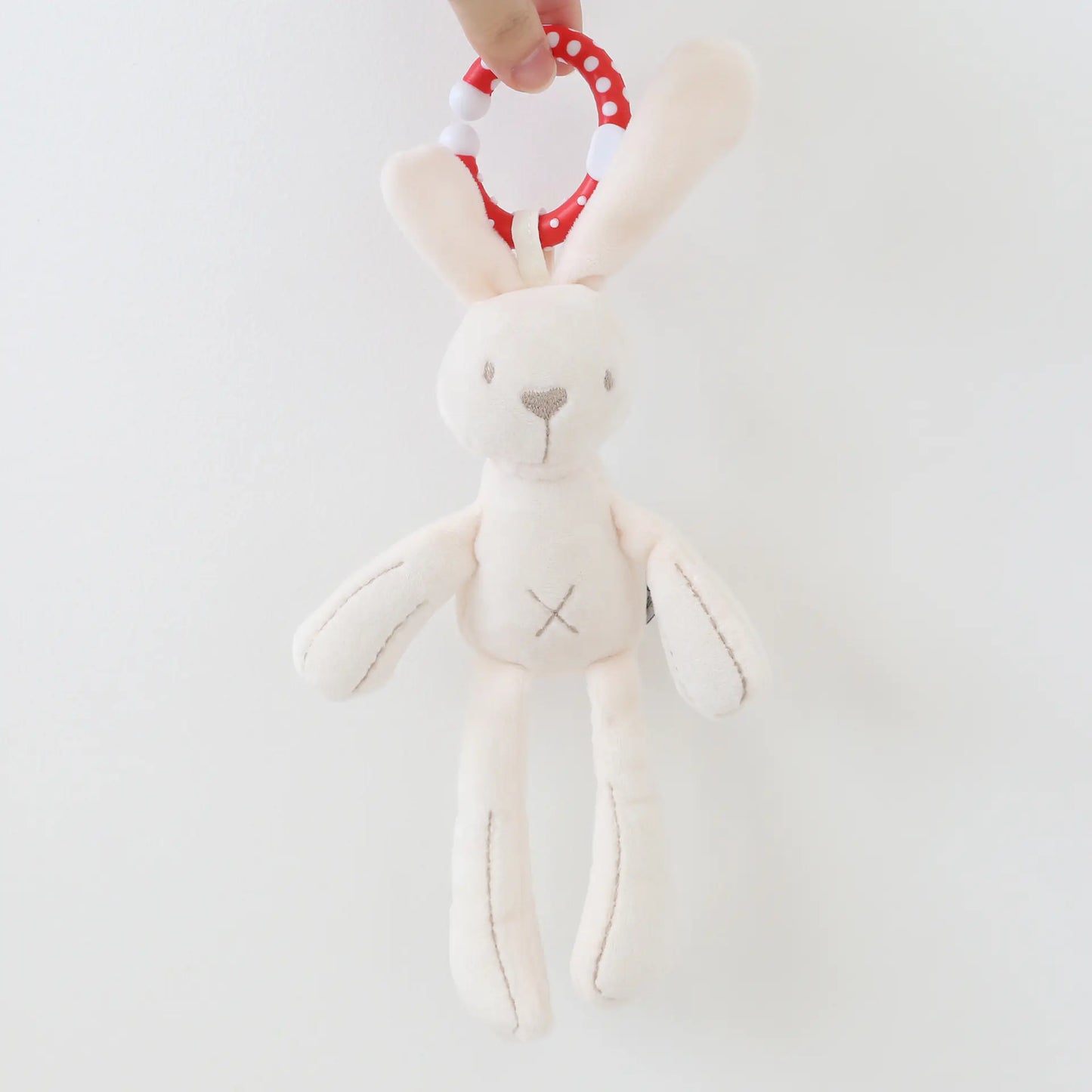 Baby Stroller Toy Plush Rabbit Bear with Rattle