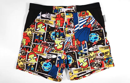 Men's Printed Boxer Swim Trunks